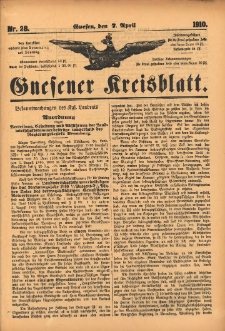 Gnesener Kreisblatt 1910.04.07 Nr28