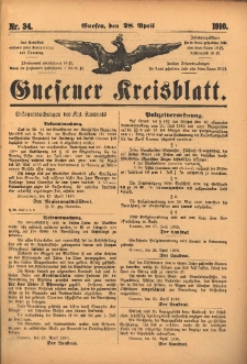 Gnesener Kreisblatt 1910.04.28 Nr34