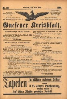 Gnesener Kreisblatt 1910.05.12 Nr38