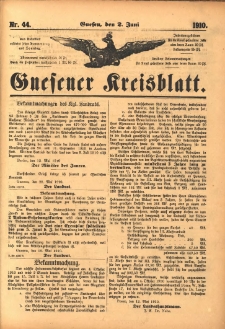 Gnesener Kreisblatt 1910.06.02 Nr44