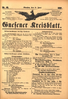 Gnesener Kreisblatt 1910.06.05 Nr45