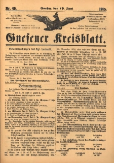 Gnesener Kreisblatt 1910.06.19 Nr49