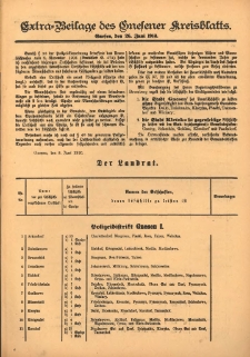 Extra-Beilage des Gnesener Kreisblatts 1910.06.26
