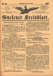 Gnesener Kreisblatt 1910.07.07 Nr54