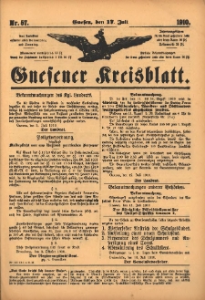 Gnesener Kreisblatt 1910.07.17 Nr57