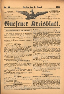 Gnesener Kreisblatt 1910.08.07 Nr63