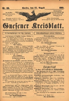 Gnesener Kreisblatt 1910.08.25 Nr68