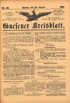 Gnesener Kreisblatt 1910.08.28 Nr69