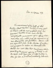 [List. Inc.:] "The announcement of the death of lord Dudley Stuart ..."