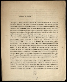 Fr&egrave;res d'Arme [Inc.: "Sans pouvoir d&eacute;terminer les cons&eacute;quences de la r&eacute;volution accomplie en France ..." ]