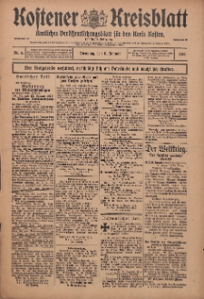 Kostener Kreisblatt: amtliches Veröffentlichungsblatt für den Kreis Kosten 1915.01.05 Jg.50 Nr2