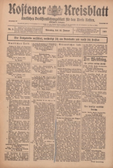 Kostener Kreisblatt: amtliches Veröffentlichungsblatt für den Kreis Kosten 1915.01.12 Jg.50 Nr5