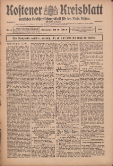 Kostener Kreisblatt: amtliches Veröffentlichungsblatt für den Kreis Kosten 1915.01.12 Jg.50 Nr6
