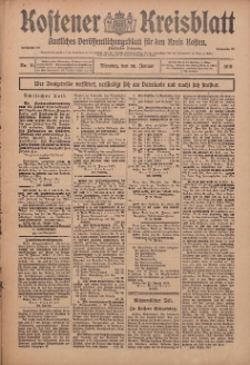 Kostener Kreisblatt: amtliches Veröffentlichungsblatt für den Kreis Kosten 1915.01.26 Jg.50 Nr11