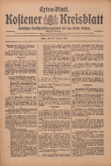 Kostener Kreisblatt: amtliches Ver&ouml;ffentlichungsblatt f&uuml;r den Kreis Kosten 1915.01.27 Jg.50 Extrablatt