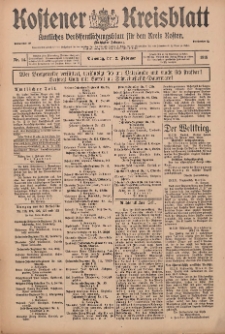 Kostener Kreisblatt: amtliches Veröffentlichungsblatt für den Kreis Kosten 1915.02.02 Jg.50 Nr14