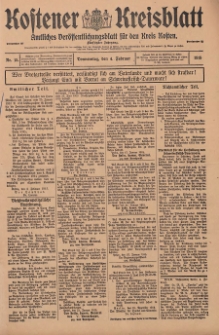 Kostener Kreisblatt: amtliches Veröffentlichungsblatt für den Kreis Kosten 1915.02.04 Jg.50 Nr15