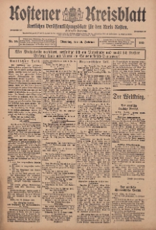 Kostener Kreisblatt: amtliches Veröffentlichungsblatt für den Kreis Kosten 1915.02.16 Jg.50 Nr20