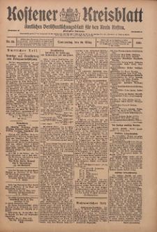 Kostener Kreisblatt: amtliches Veröffentlichungsblatt für den Kreis Kosten 1915.03.18 Jg.50 Nr33