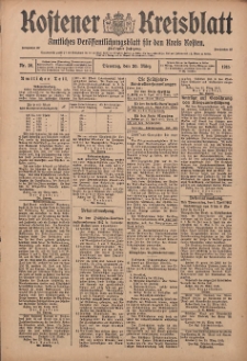 Kostener Kreisblatt: amtliches Veröffentlichungsblatt für den Kreis Kosten 1915.03.30 Jg.50 Nr38