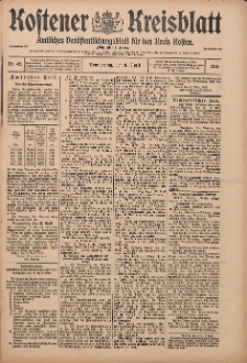 Kostener Kreisblatt: amtliches Veröffentlichungsblatt für den Kreis Kosten 1915.03.08 Jg.50 Nr42