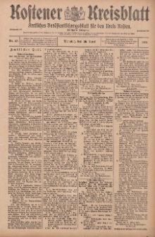 Kostener Kreisblatt: amtliches Veröffentlichungsblatt für den Kreis Kosten 1915.04.20 Jg.50 Nr47