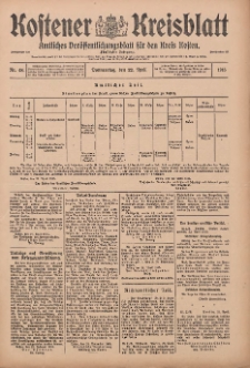 Kostener Kreisblatt: amtliches Veröffentlichungsblatt für den Kreis Kosten 1915.04.22 Jg.50 Nr48