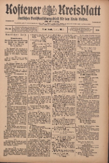 Kostener Kreisblatt: amtliches Veröffentlichungsblatt für den Kreis Kosten 1915.05.01 Jg.50 Nr52