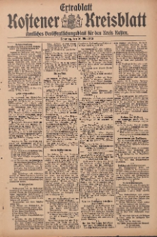 Kostener Kreisblatt: amtliches Veröffentlichungsblatt für den Kreis Kosten 1915.05.16 Jg.50 Extrablatt