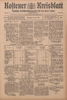 Kostener Kreisblatt: amtliches Veröffentlichungsblatt für den Kreis Kosten 1915.05.18 Jg.50 Nr59