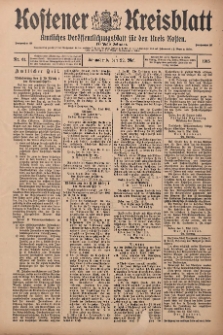 Kostener Kreisblatt: amtliches Ver&ouml;ffentlichungsblatt f&uuml;r den Kreis Kosten 1915.05.22 Jg.50 Nr61