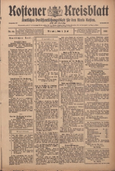 Kostener Kreisblatt: amtliches Veröffentlichungsblatt für den Kreis Kosten 1915.06.01 Jg.50 Nr65