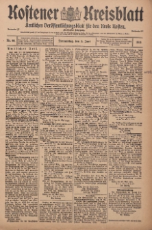 Kostener Kreisblatt: amtliches Veröffentlichungsblatt für den Kreis Kosten 1915.06.03 Jg.50 Nr66
