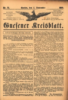 Gnesener Kreisblatt 1910.09.04 Nr71