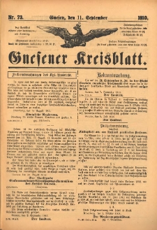 Gnesener Kreisblatt 1910.09.11 Nr73
