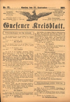 Gnesener Kreisblatt 1910.09.25 Nr77
