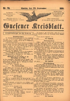 Gnesener Kreisblatt 1910.09.29 Nr78