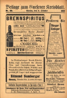 Beilage zum Gnesener Kreisblatt 1910.10.06 Nr80
