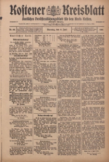 Kostener Kreisblatt: amtliches Veröffentlichungsblatt für den Kreis Kosten 1915.06.08 Jg.50 Nr68