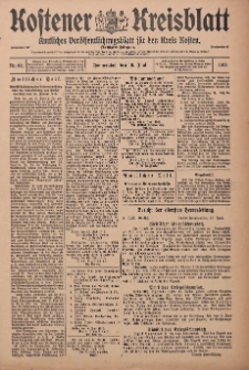 Kostener Kreisblatt: amtliches Veröffentlichungsblatt für den Kreis Kosten 1915.06.10 Jg.50 Nr69