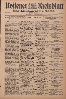 Kostener Kreisblatt: amtliches Veröffentlichungsblatt für den Kreis Kosten 1915.06.19 Jg.50 Nr73
