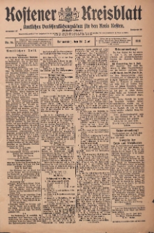 Kostener Kreisblatt: amtliches Veröffentlichungsblatt für den Kreis Kosten 1915.06.24 Jg.50 Nr75