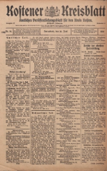 Kostener Kreisblatt: amtliches Veröffentlichungsblatt für den Kreis Kosten 1915.06.26 Jg.50 Nr76