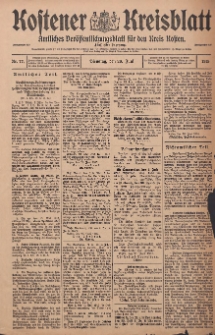 Kostener Kreisblatt: amtliches Veröffentlichungsblatt für den Kreis Kosten 1915.06.29 Jg.50 Nr77