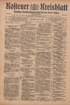 Kostener Kreisblatt: amtliches Ver&ouml;ffentlichungsblatt f&uuml;r den Kreis Kosten 1915.07.03 Jg.50 Nr79