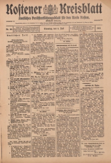 Kostener Kreisblatt: amtliches Veröffentlichungsblatt für den Kreis Kosten 1915.07.06 Jg.50 Nr80