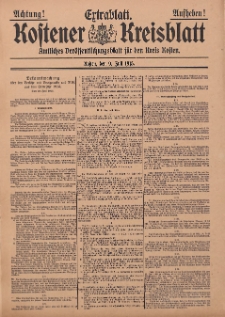 Kostener Kreisblatt: amtliches Veröffentlichungsblatt für den Kreis Kosten 1915.07.03 Jg.50 Extrablatt