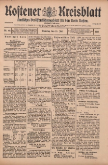 Kostener Kreisblatt: amtliches Veröffentlichungsblatt für den Kreis Kosten 1915.07.13 Jg.50 Nr83