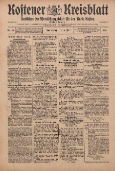 Kostener Kreisblatt: amtliches Veröffentlichungsblatt für den Kreis Kosten 1915.07.15 Jg.50 Nr84