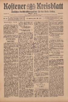 Kostener Kreisblatt: amtliches Veröffentlichungsblatt für den Kreis Kosten 1915.07.22 Jg.50 Nr87
